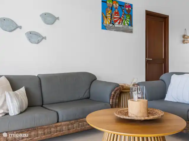 Pueblo de las Tierras Acuáticas, Casa Cascaya en Bonaire, Bonaire, Kralendijk - casa vacacional Salón