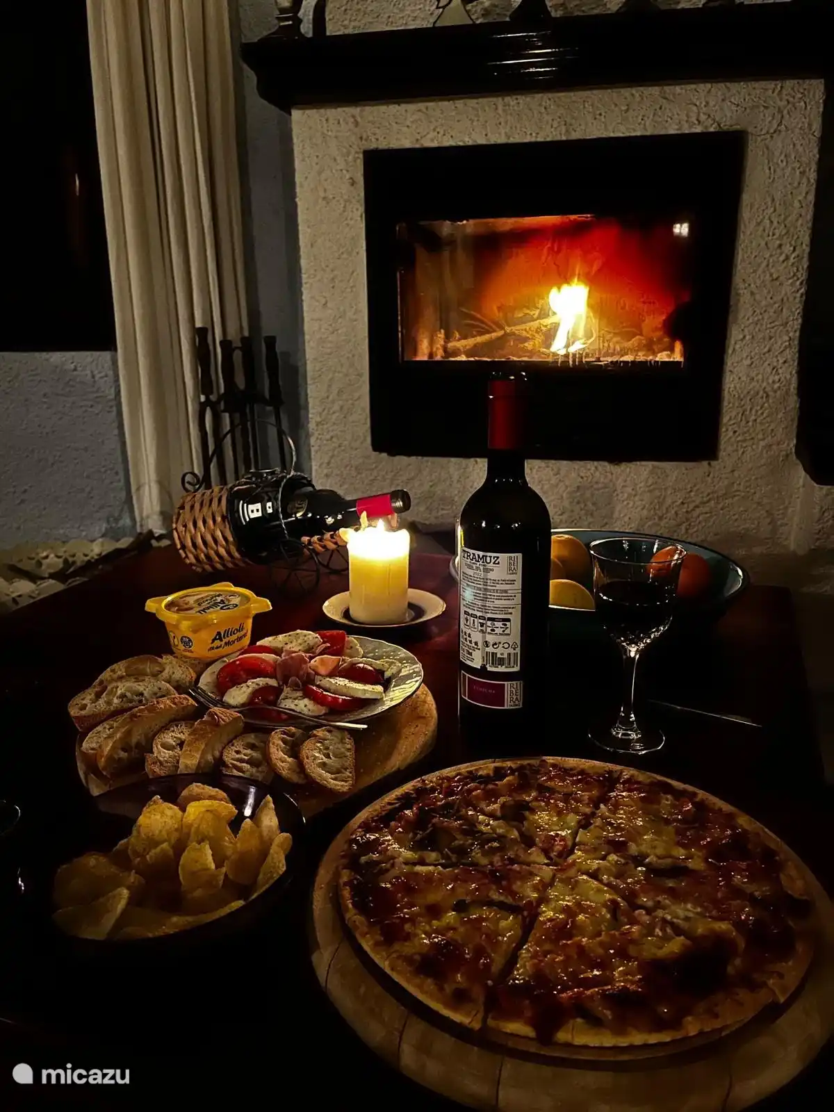 Lovely in spring and autumn a fireplace