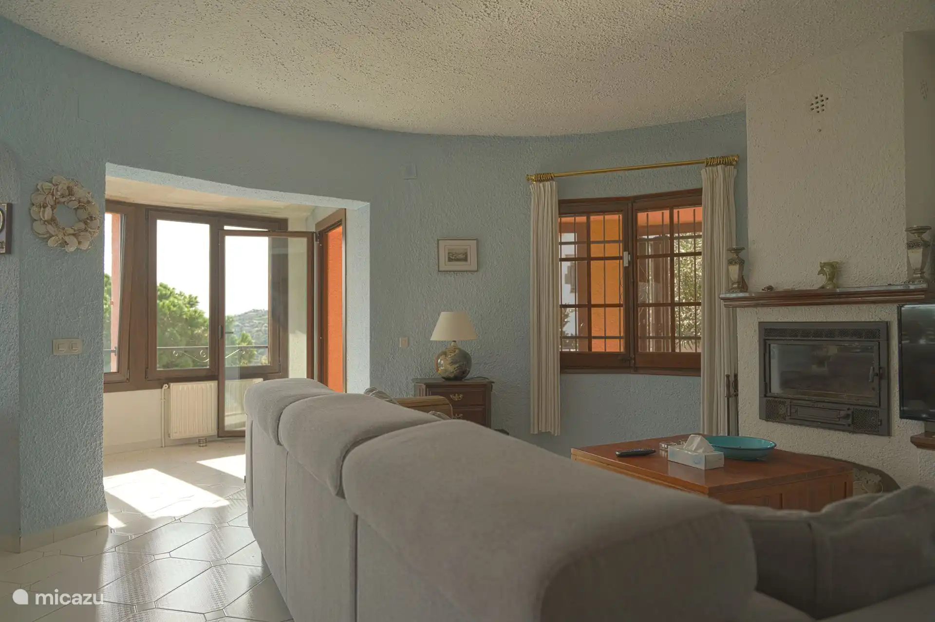 Cozy fireplace for spring and autumn