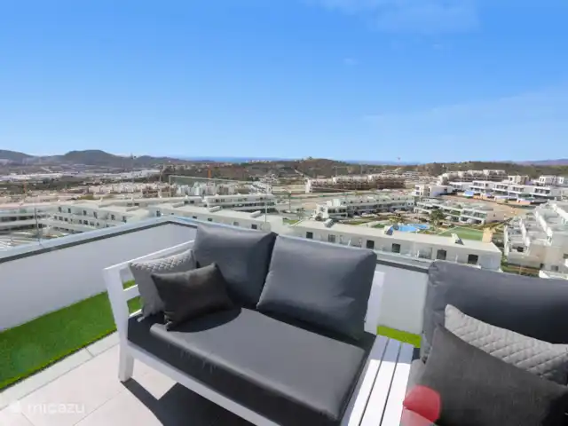 Seascape Resort Finestrat Benidorm | Espagne, Costa Blanca, Finestrat - appartement Salon sur le balcon