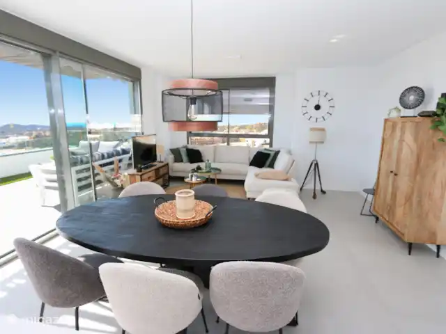 Seascape Resort Finestrat Benidorm | Espagne, Costa Blanca, Finestrat - appartement Table à manger + Salon