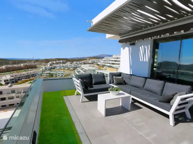 Seascape Resort Finestrat Benidorm | Espagne, Costa Blanca, Finestrat - appartement Salon sur le balcon