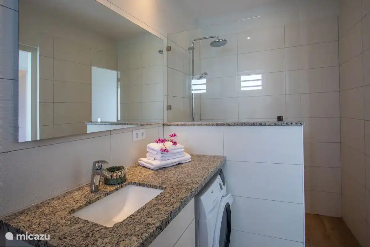 Bathroom with walk-in rain shower