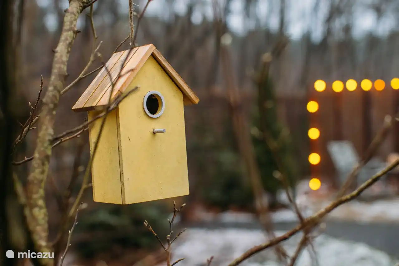 Casa para pájaros en el jardín para un entorno animado y natural.
