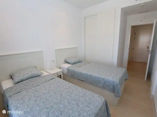 La Ribera avec grand balcon ensoleillé | Espagne, Murcia, Santiago de la Ribera - appartement Chambre avec deux lits simples