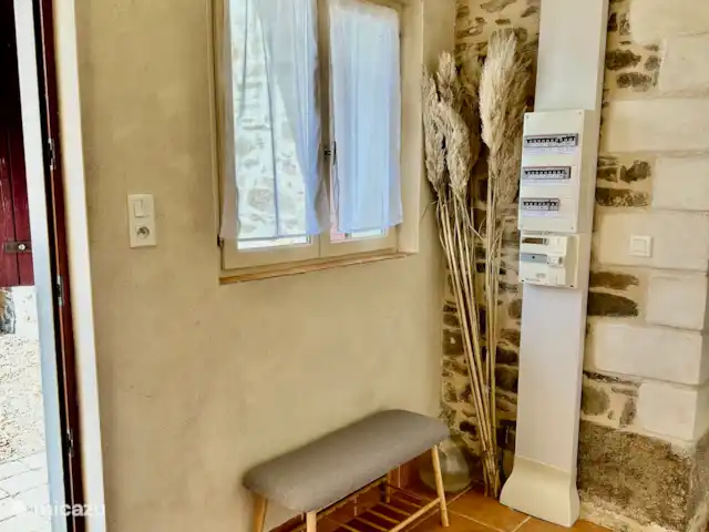 La Bergerie y su piscina privada en Francia, Alta Viena, Château-Chervix - casa de campo / castillo Entrada