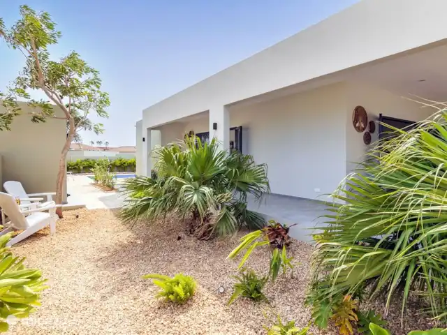 Location de Vacances Curaçao, Banda Ariba (est), Mambo Beach, villa - Villa Dushi Mambo Le jardin