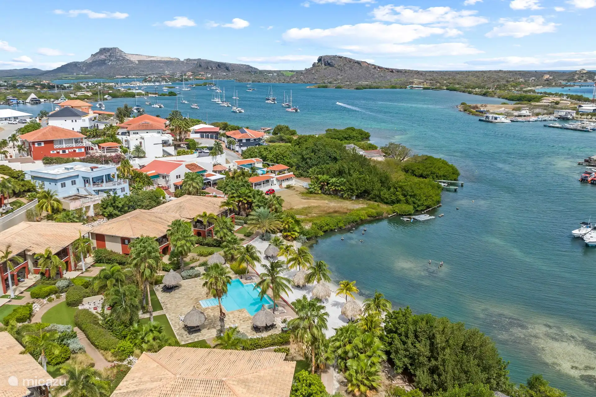 Blick aus der Vogelperspektive über das Resort.