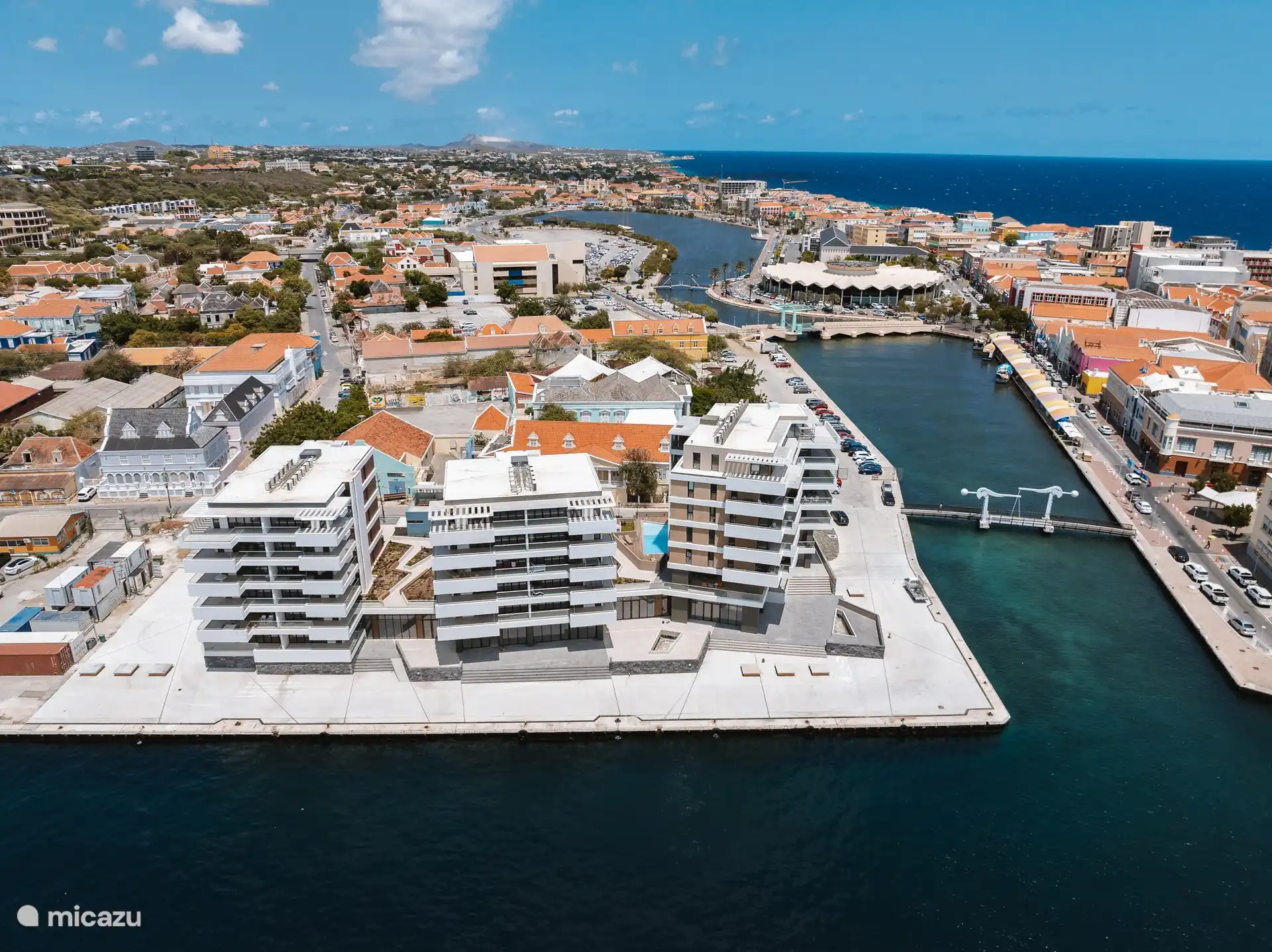 Luxus-App bei Handelskade aan zee in Curaçao, Curacao-Mitte, Willemstad - appartement