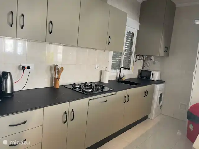 Location de Vacances Espagne, Costa Blanca, Rojales, villa - Villa Veranos Cuisine avec grand congélateur et grand réfrigérateur, cuisinière, lave-vaisselle et micro-ondes.