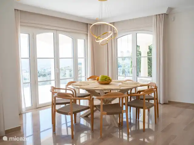 Fietsen, Spanje, Costa Blanca, Jávea, villa Villa Hiedra Grote eethoek
