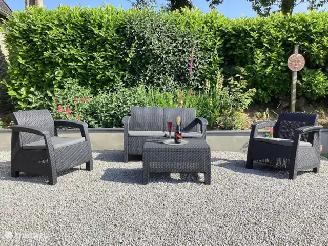 Maison Fleurie, piscina privada climatizada  en Francia, Costas de Armos, Plounévez-Quintín - casa rural / cabaña Zona de estar