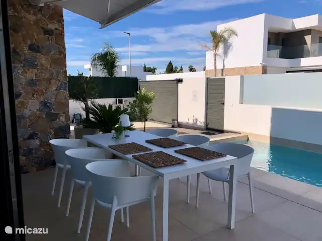 Villa de Lujo Casa Lobo en España, Murcia, Santiago de la Ribera - villa Mesa de comedor al aire libre