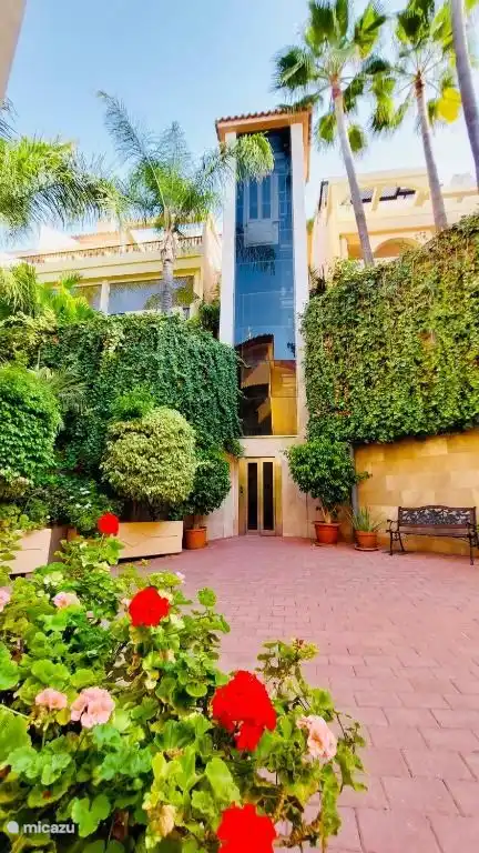 Le complexe dispose de plusieurs ascenseurs pour accéder aux différents niveaux