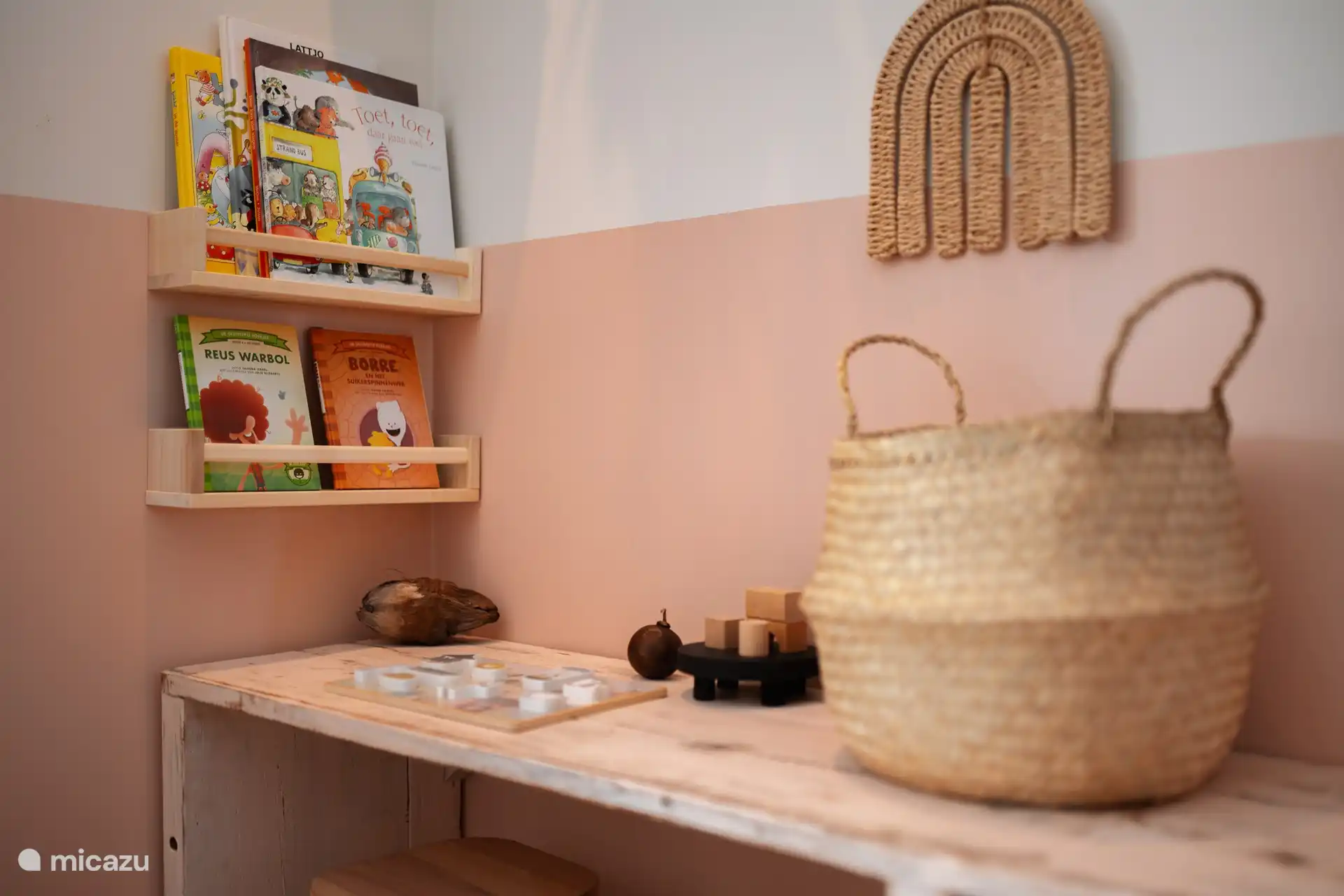 The children's play area with toys.