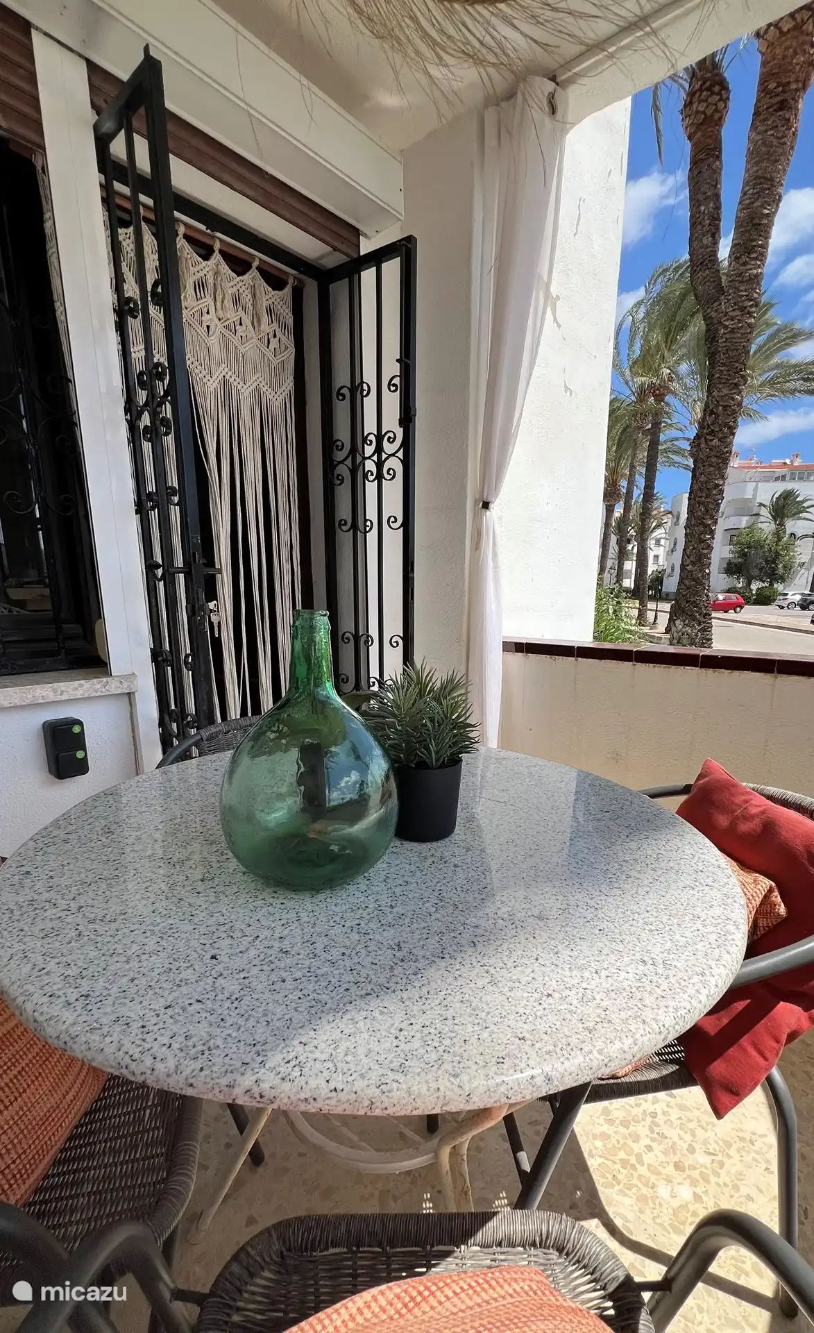 Cozy breakfast in the sun