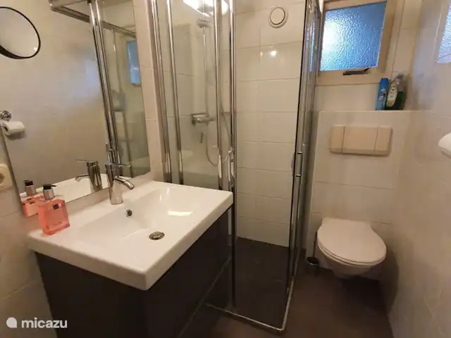 La jeune Jelle | Pays-Bas, Frise, Terherne - cabane en bois / lodge salle de bain avec meuble vasque