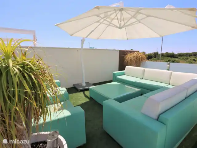 Moderne bungalow en privé zwembad huren in Spanje, Murcia, San Pedro del Pinatar - bungalow Ruim dakterras