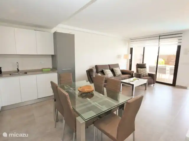 Moderne bungalow en privé zwembad huren in Spanje, Murcia, San Pedro del Pinatar - bungalow Eetruimte en keuken