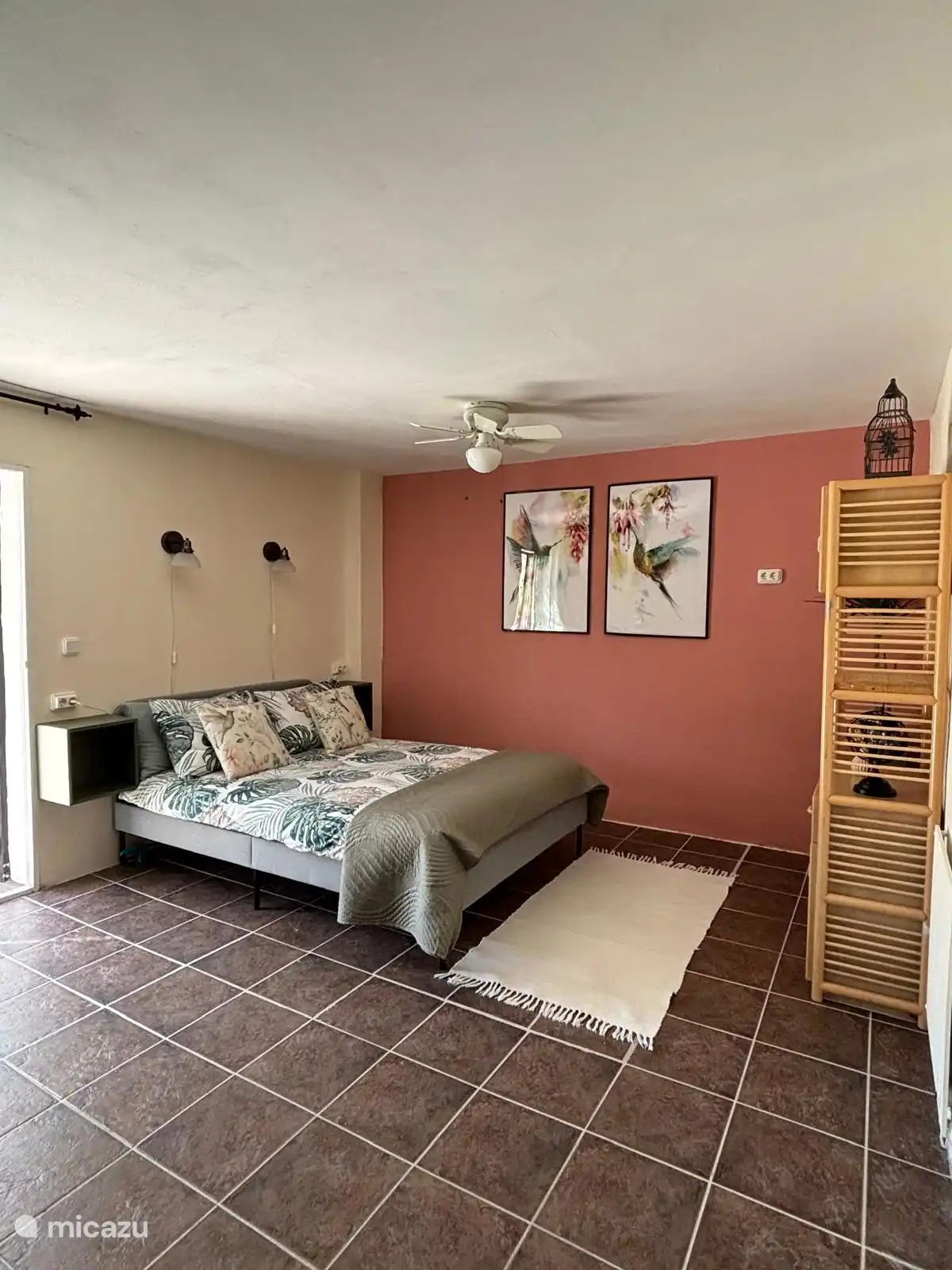 Bed seen from the kitchen