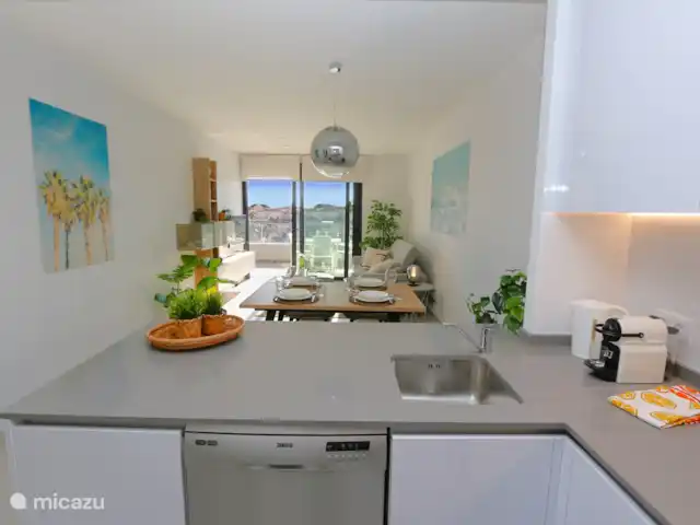 Appartement en résidence à Flamenca Village  | Espagne, Costa Blanca, Orihuela Costa - appartement Cuisine + Salle à manger + Salon