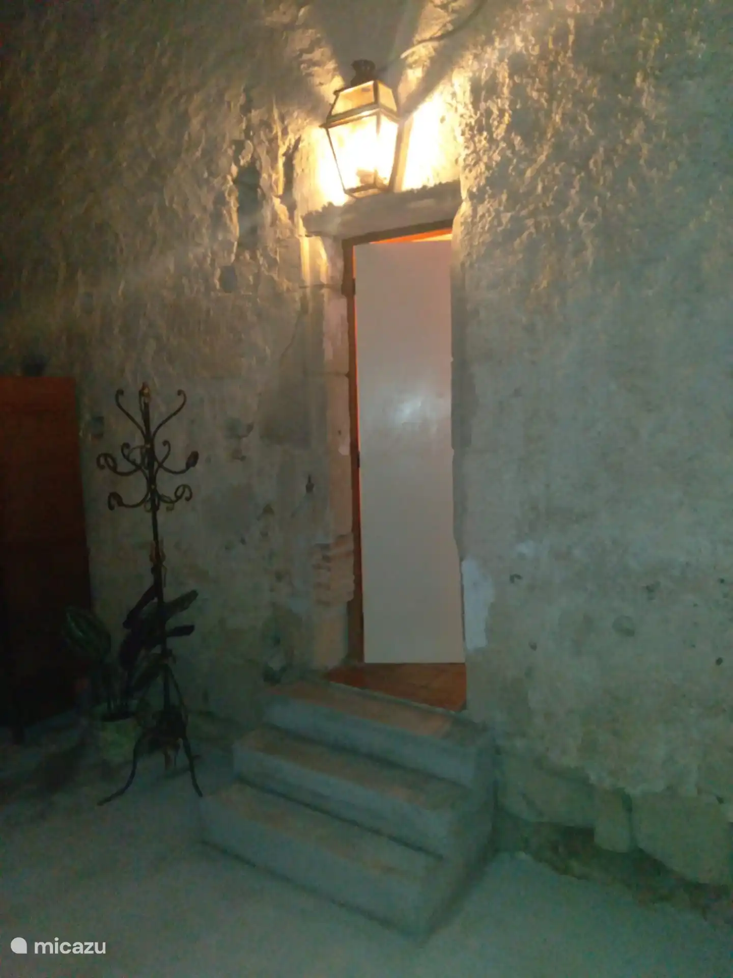 Stairs and door from the veranda to the main house