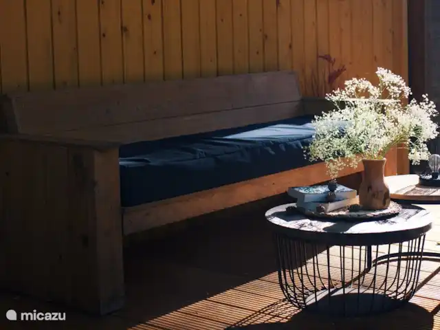 Location de Vacances Pays-Bas, Drenthe, Zuidwolde, tiny house - La chouette hulotte Terrasse privative pour se détendre en plein air