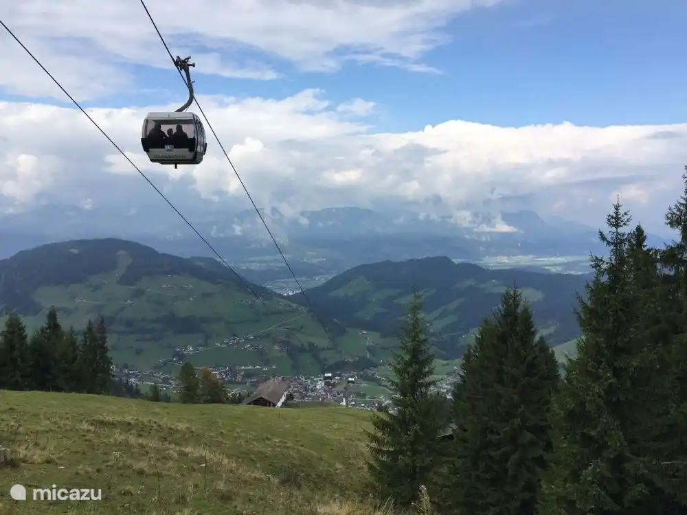 Gondel naar de berg Markbachjoch, op loopafstand.