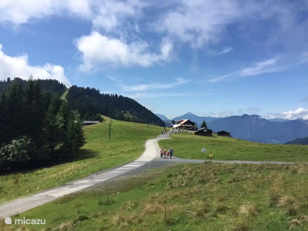 La montaña Markbachjoch, una zona ideal para hacer senderismo, con acogedoras cabañas alpinas, quesería, etc.