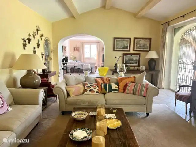 Villa Verte en Francia, Costa Azul, Grimaud - casa vacacional Salón