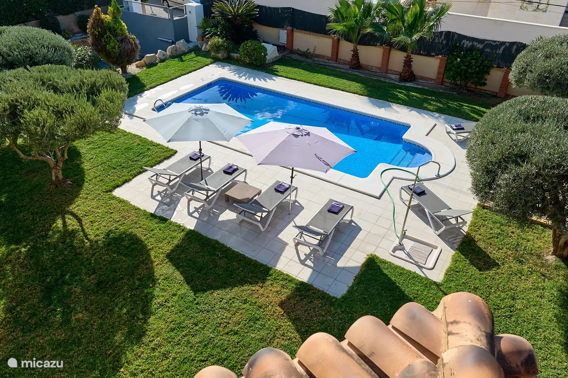 Blick von einer der Terrassen im Obergeschoss