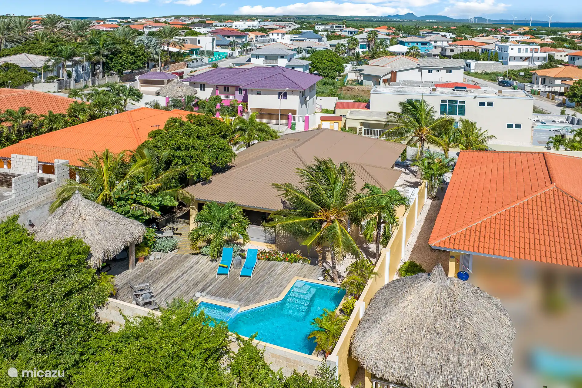 Foto van boven achertuin