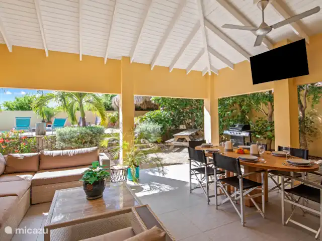 Casa Rubio | Curaçao, Banda Abou (ouest), Big Mountain - villa Porche spacieux à l’arrière