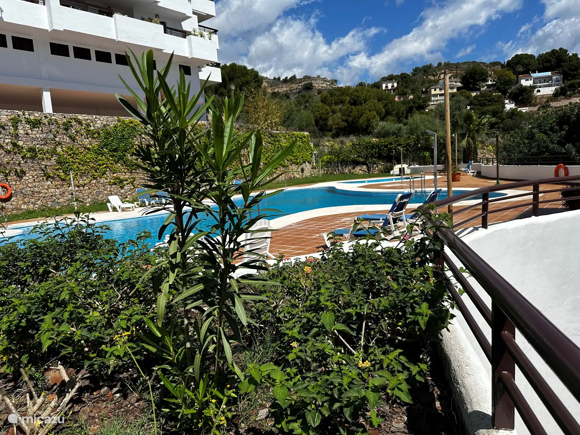 The swimming pool was completely renovated last year. You can swim laps or laze around at the edge of the pool.