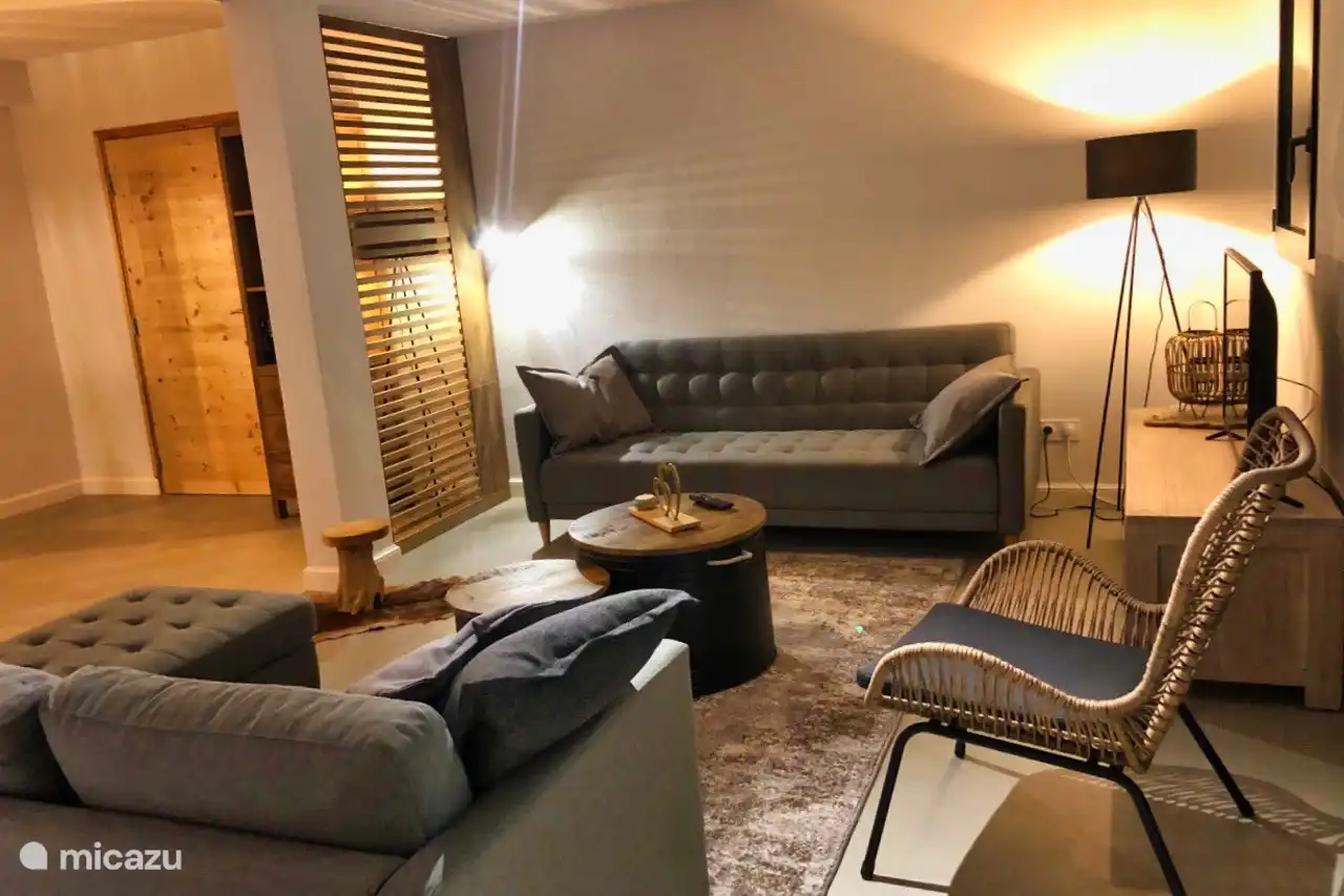 Wohnzimmer mit bequemen Schlafsofas