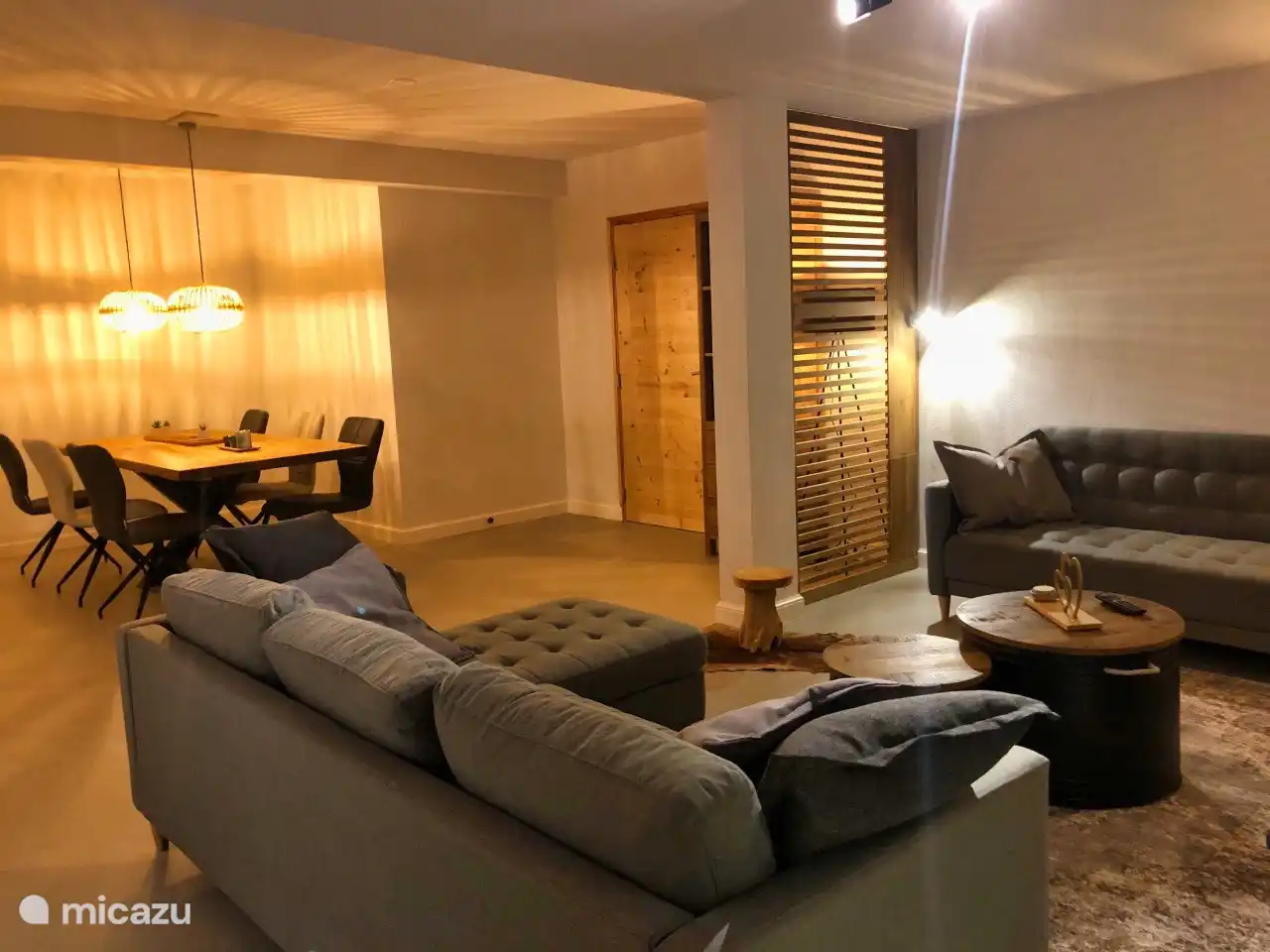 Wohnzimmer mit bequemen Schlafsofas