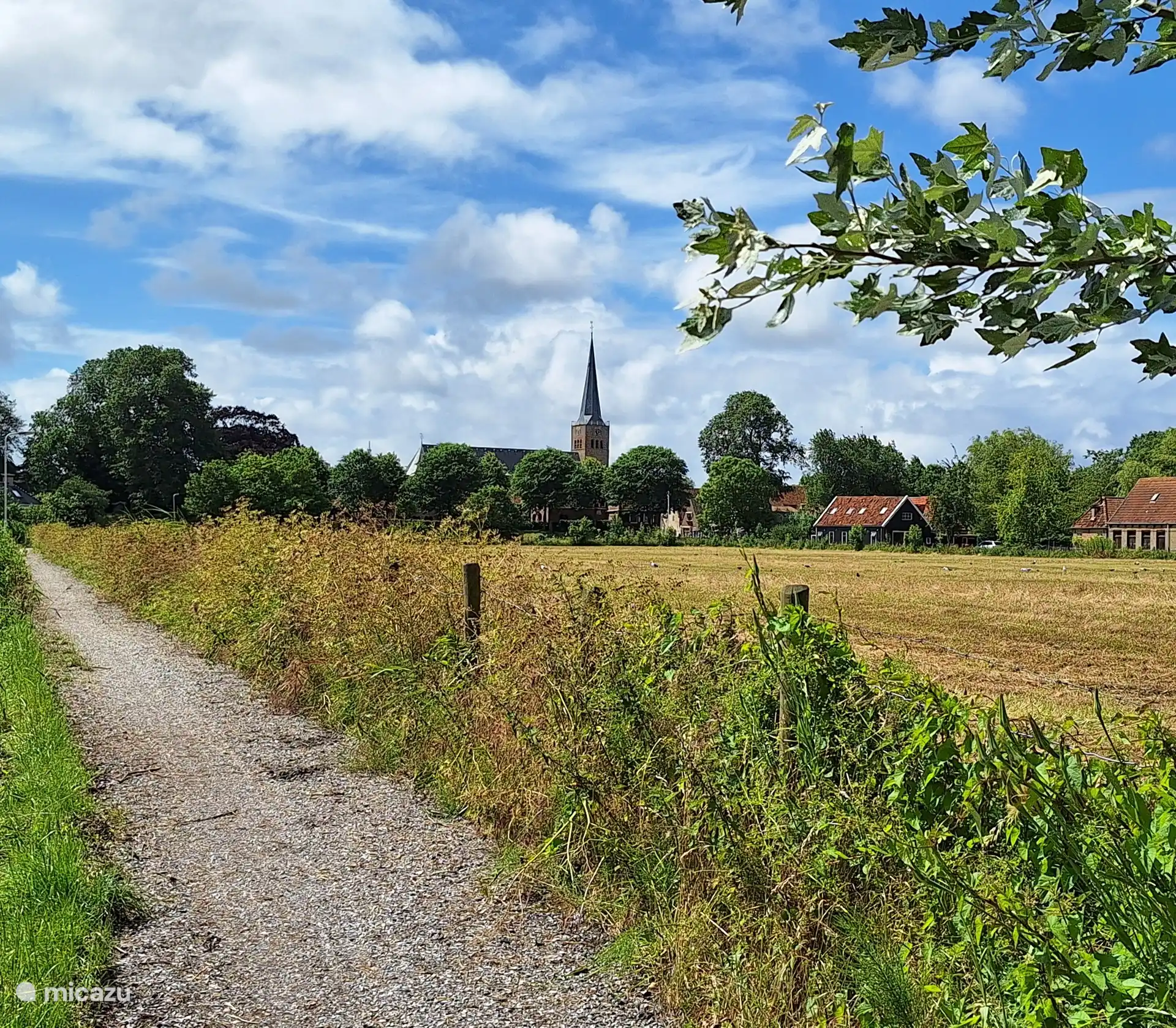 Sentier de randonnée avec vue sur la ville