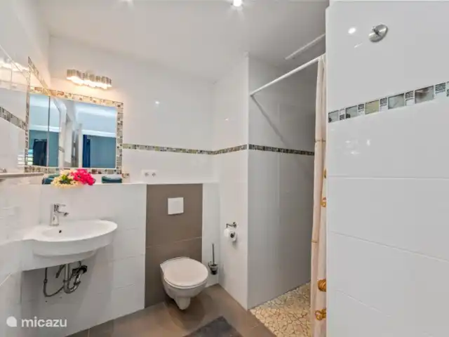 Villa Flamingo con piscina privada en Curazao, Bandabou (oeste), Fontein - villa Baño 1
