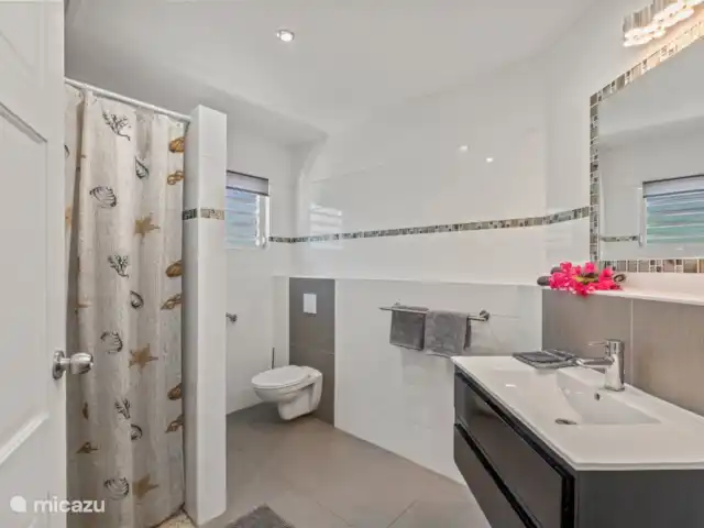 Villa Flamingo con piscina privada en Curazao, Bandabou (oeste), Fontein - villa Baño 2
