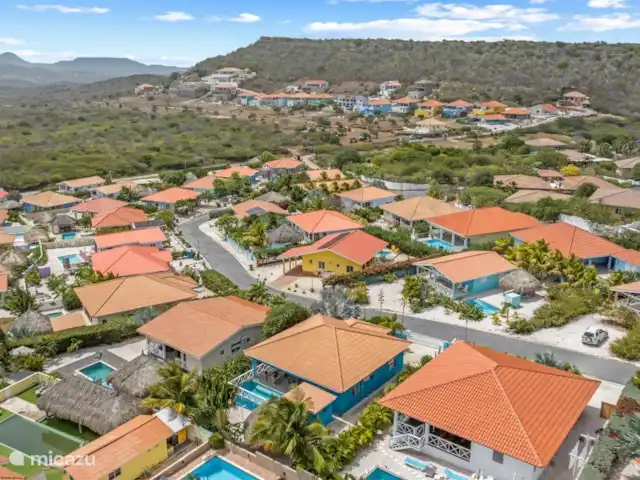 Villa Flamingo con piscina privada en Curazao, Bandabou (oeste), Fontein - villa Vista superior del parque de villas Fontein