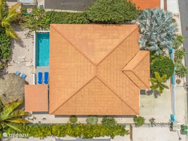 Villa Flamingo con piscina privada en Curazao, Bandabou (oeste), Fontein - villa Vista superior villa Flamingo