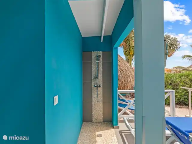 Villa Flamingo con piscina privada en Curazao, Bandabou (oeste), Fontein - villa Ducha exterior