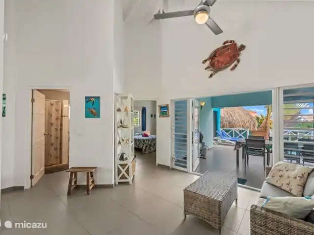 Villa Flamingo con piscina privada en Curazao, Bandabou (oeste), Fontein - villa Salón