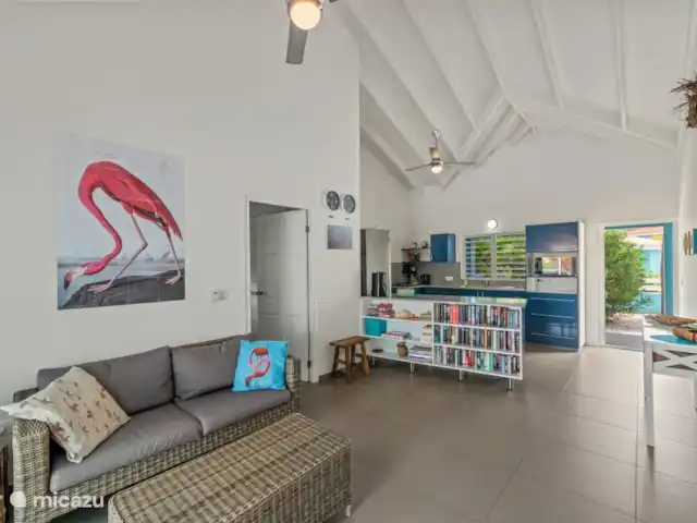 Villa Flamingo con piscina privada en Curazao, Bandabou (oeste), Fontein - villa Salón