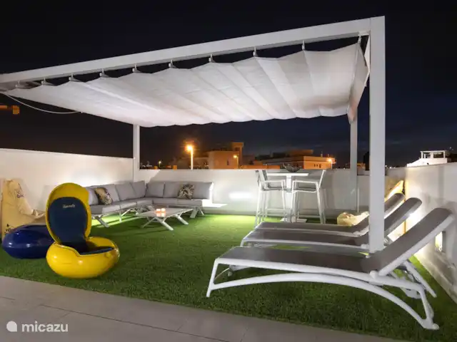 Villa Guapa huren in Spanje, Murcia, Santiago de la Ribera - vakantiehuis Op ons dakterrassen is het s'avonds heerlijk vertoeven...