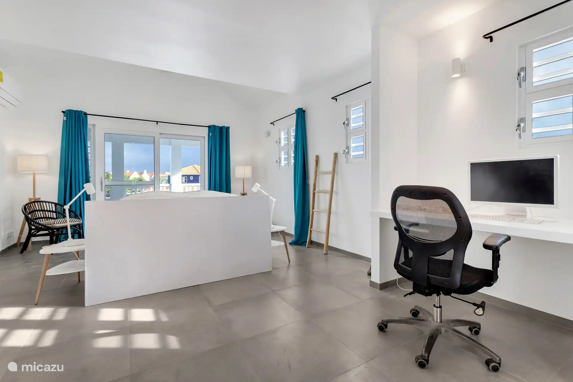 bedroom on 1st floor with desk