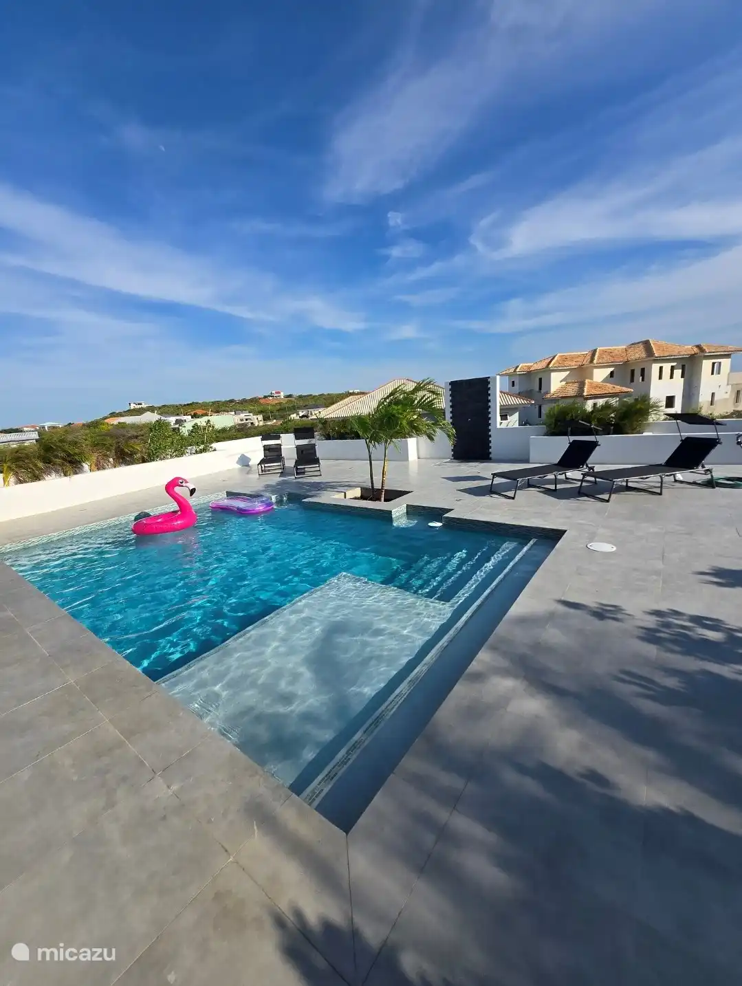 Very nice large private pool and lots of privacy 