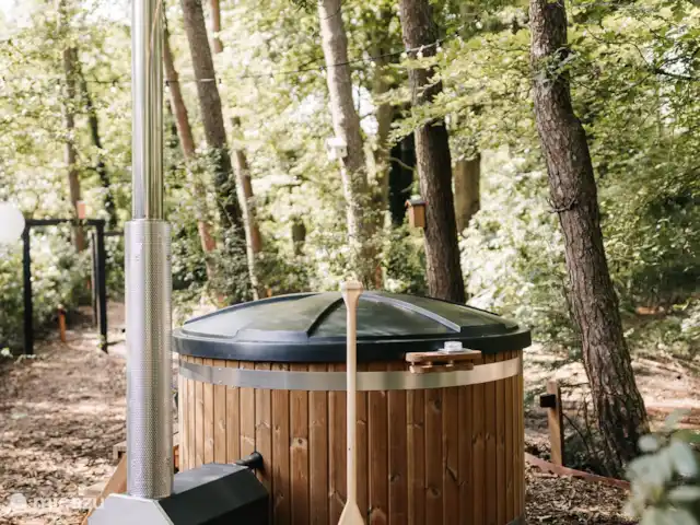 Vol Veluwe | Pays-Bas, Gueldre, Stroe - tiny house Bain à remous privé pour 6 personnes avec vue sur la forêt