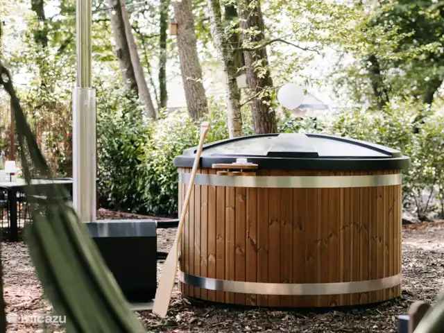 Vol Veluwe | Pays-Bas, Gueldre, Stroe - tiny house Bain à remous privé pour 6 personnes avec vue sur la forêt