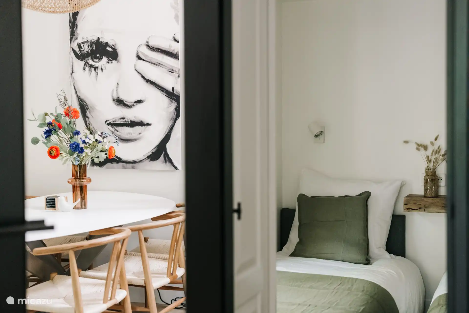 Schlafzimmer 1 mit 2 Einzelbetten